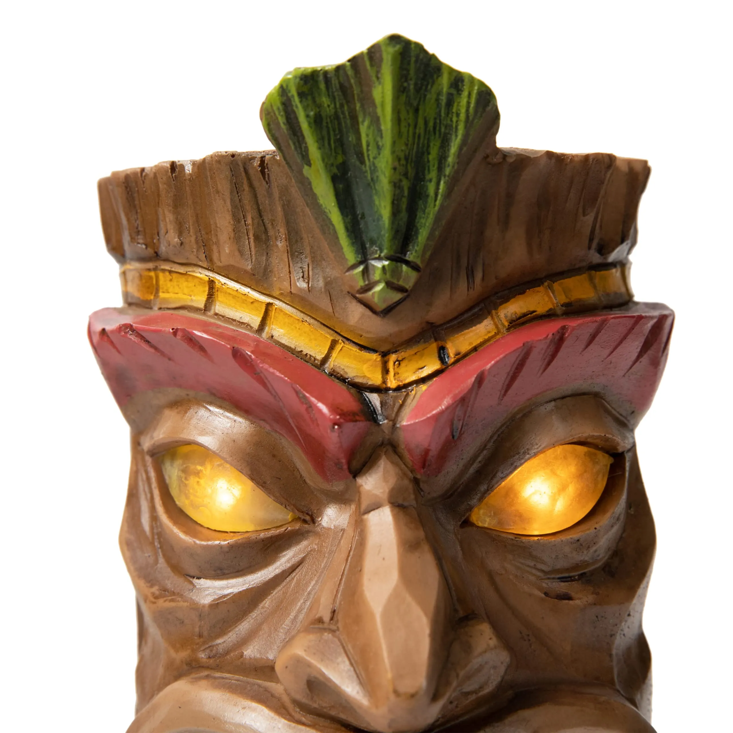 Vp Home Tiki Head Solar Powered Led Outdoor Decor Garden Light