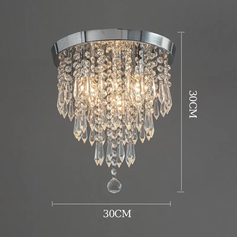 WCUS Golden Ceiling Light Hanging Crystal Ceiling Lamp