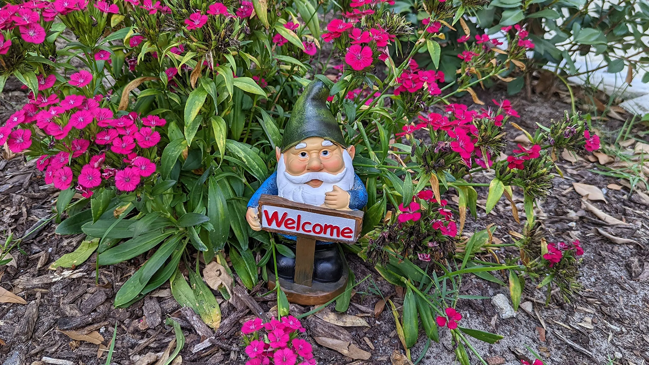 Welcome Gnome Solar Powered Outdoor LED Garden