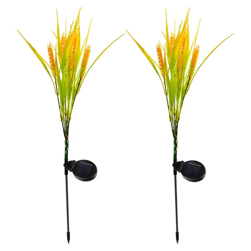 Wheat Ears Solar Outdoor Waterproof LED Ground Plug Lamp