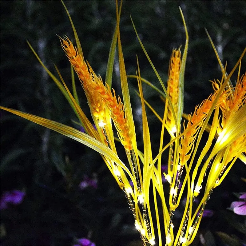 Wheat Ears Solar Outdoor Waterproof LED Ground Plug Lamp