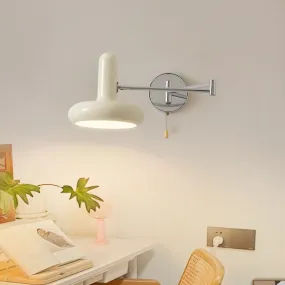White Swing Arm LED Wall Lamp with E27 Sconce