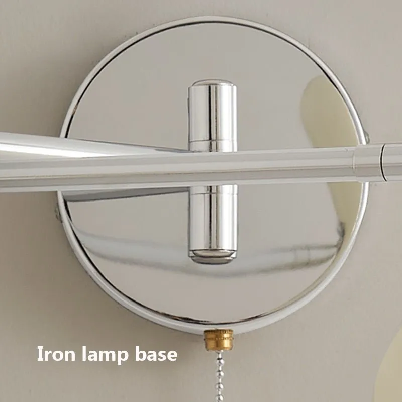 White Swing Arm LED Wall Lamp with E27 Sconce