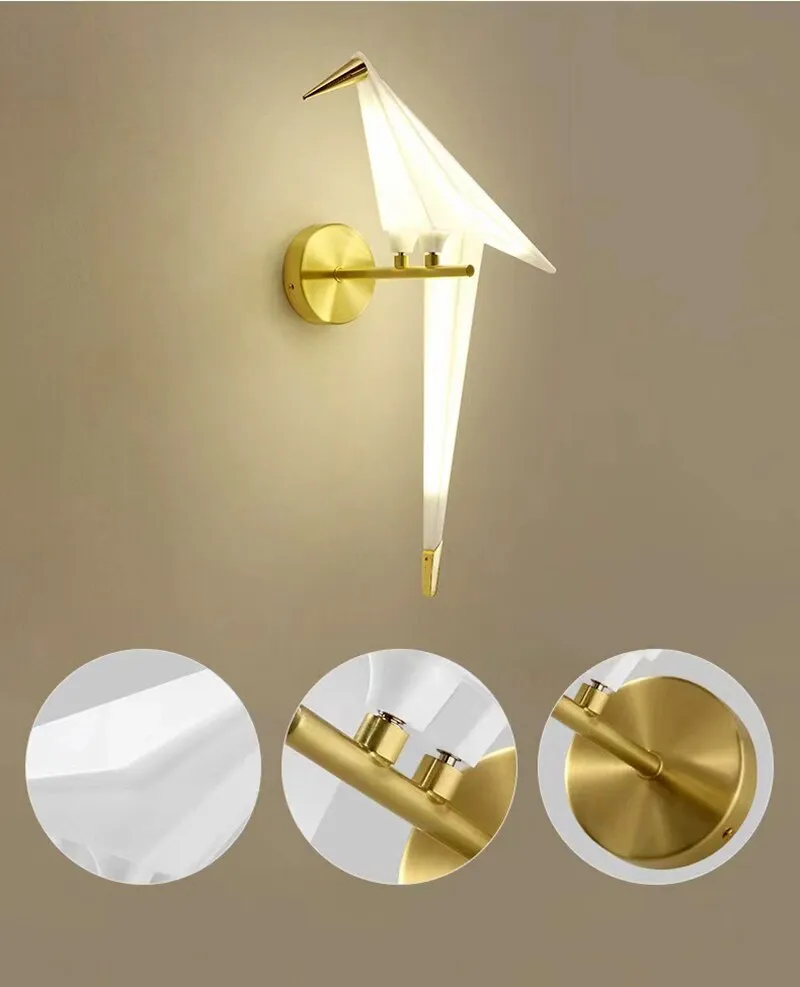 WON Cerise LED Wall Lamp Nordic Creative Bird