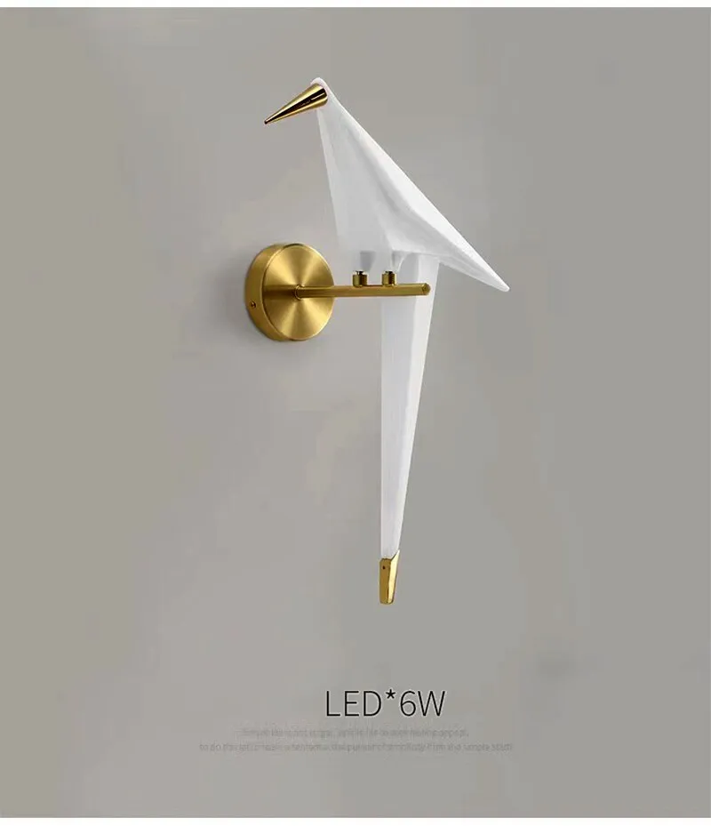 WON Cerise LED Wall Lamp Nordic Creative Bird