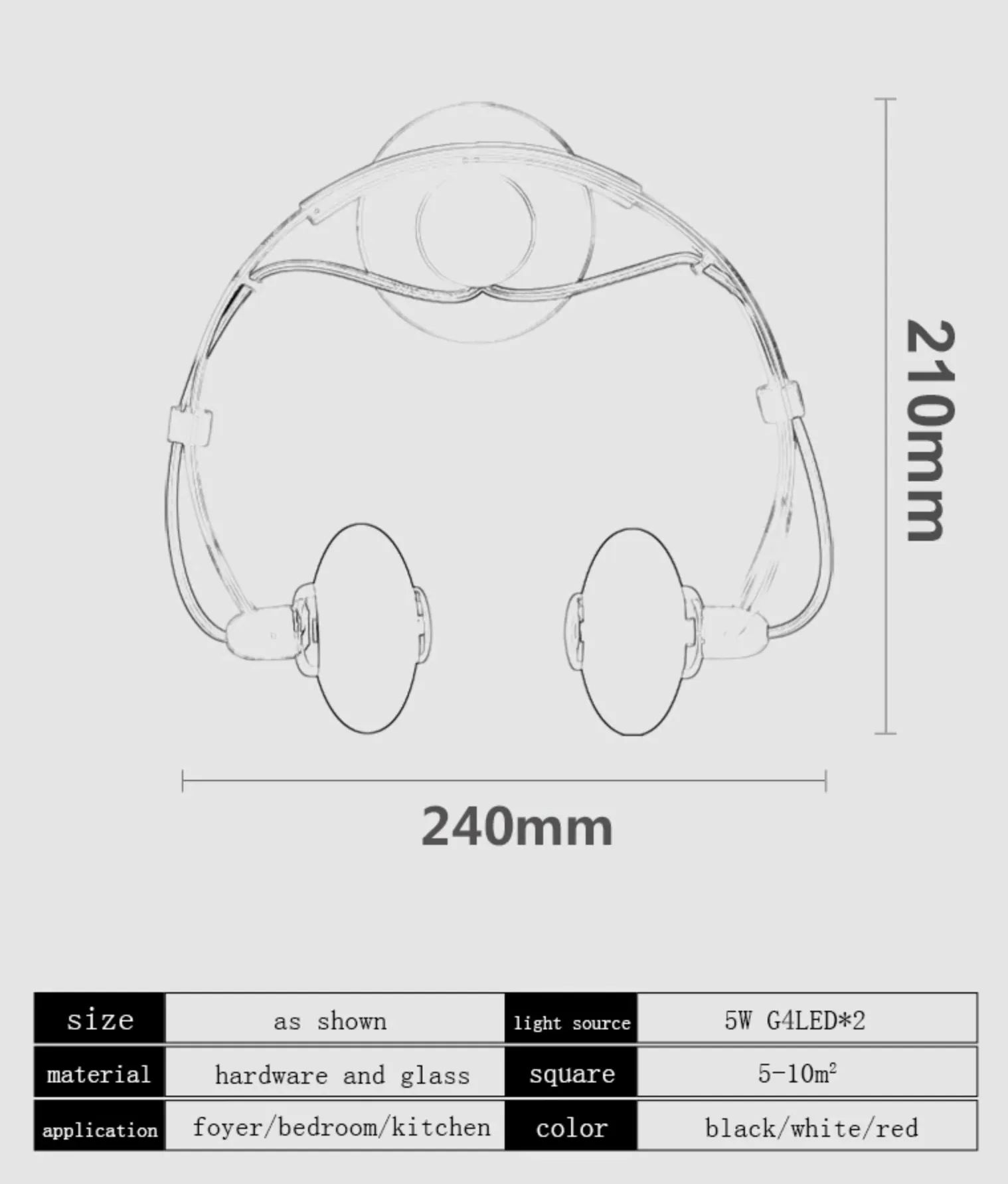 WON Creative Wall Lamps Earphone Shape Lighting