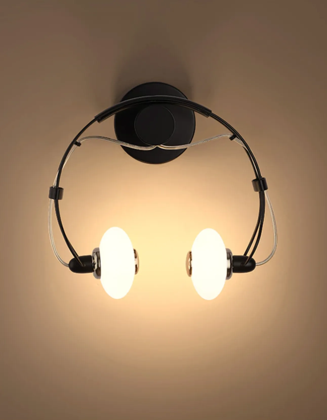 WON Creative Wall Lamps Earphone Shape Lighting