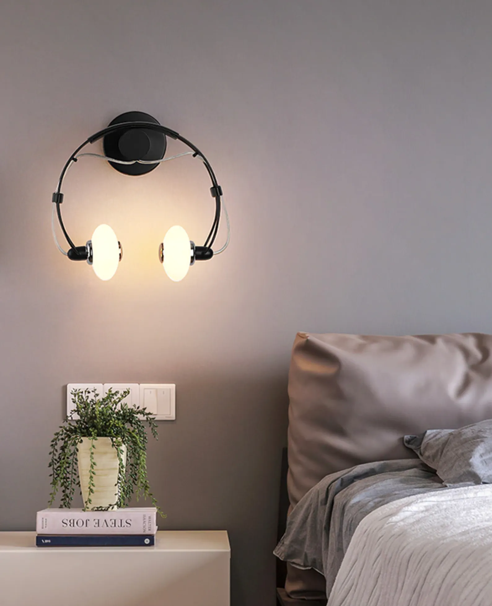 WON Creative Wall Lamps Earphone Shape Lighting