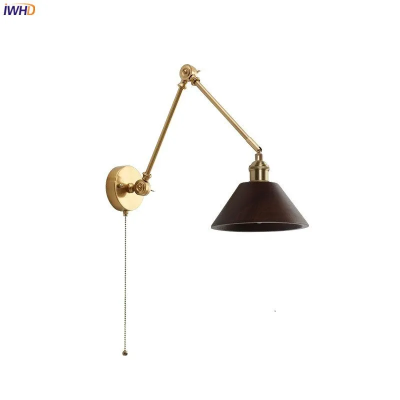 Wooden Swing Arm LED Wall Sconce