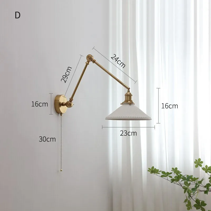 Wooden Swing Arm LED Wall Sconce