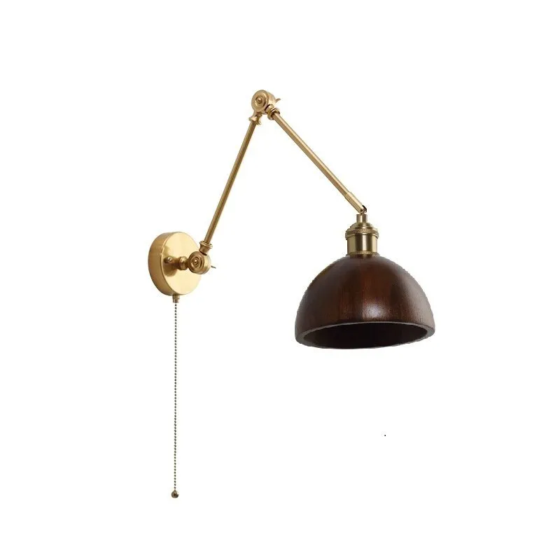 Wooden Swing Arm LED Wall Sconce