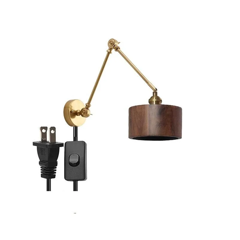 Wooden Swing Arm LED Wall Sconce