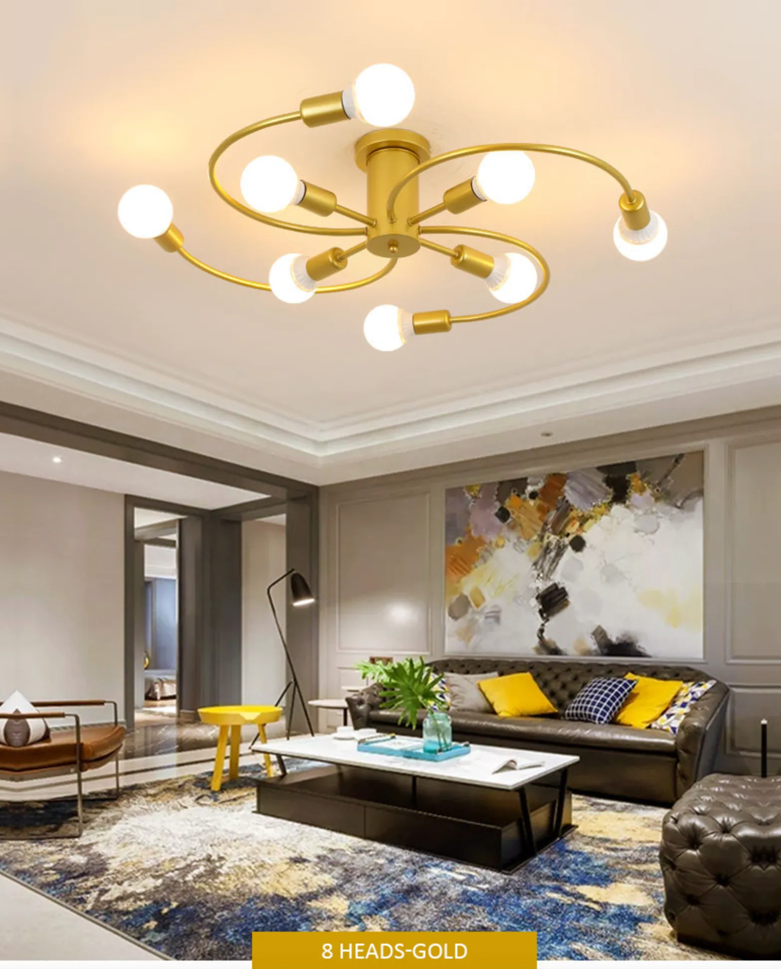 XC Kongkang Modern Iron Ceiling Chandelier for Indoor Lighting