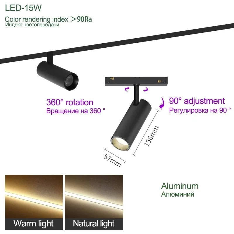 Yeknu N1 Modern Recessed Magnetic Track Lights design led Lamp Magnetic Rail Ceiling System Indoor Track Lighting Spot Rail Spotlights