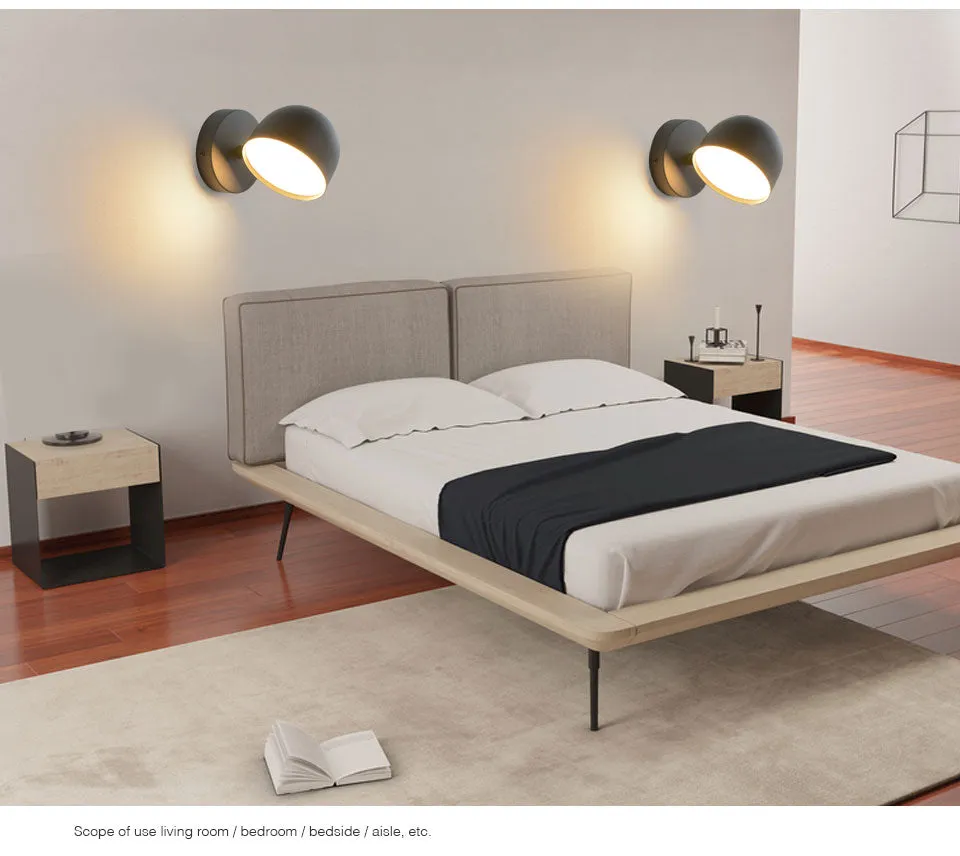 YoE 9W Smart Touch Stepless Dimming Wall Light 350° Rotatable