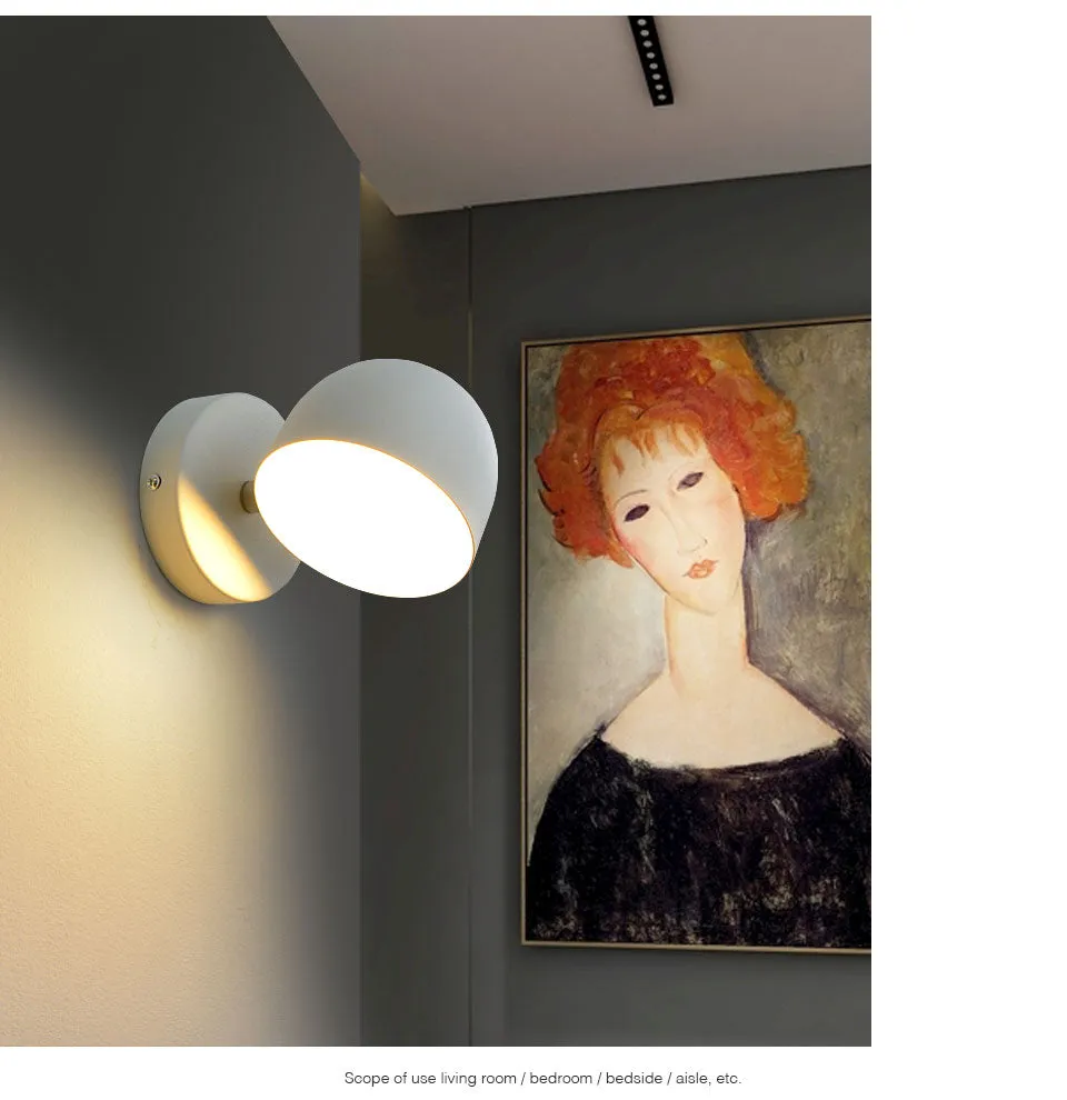YoE 9W Smart Touch Stepless Dimming Wall Light 350° Rotatable