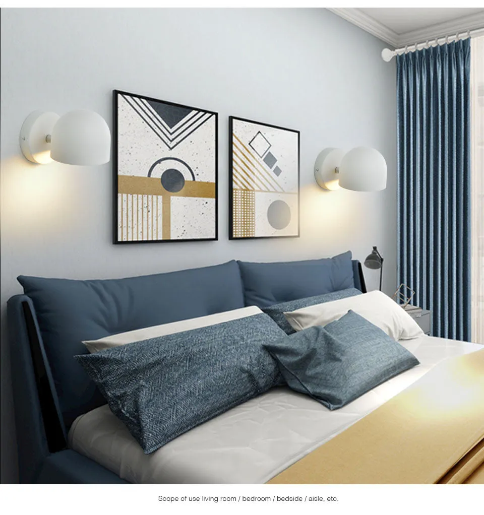 YoE 9W Smart Touch Stepless Dimming Wall Light 350° Rotatable