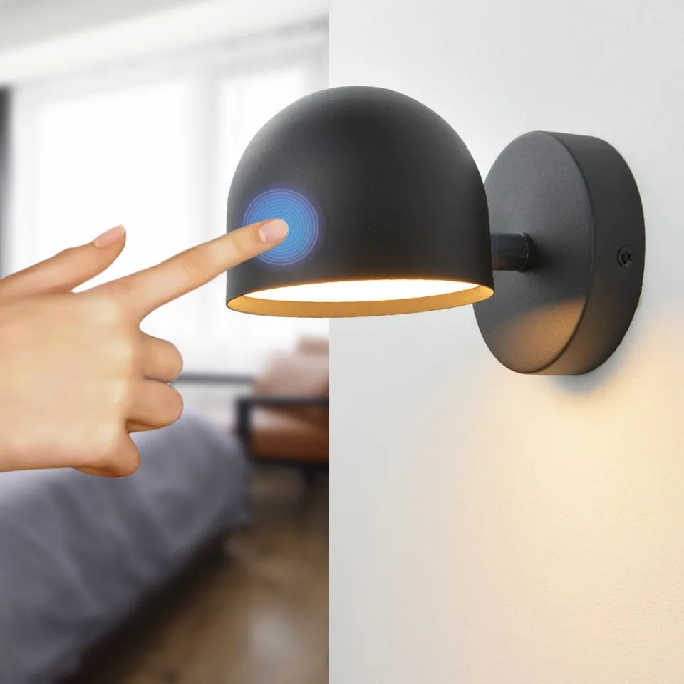 YoE 9W Smart Touch Stepless Dimming Wall Light 350° Rotatable